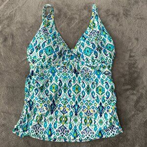 Tommy Bahama Swimsuit Tankini Top Women's XL Blue